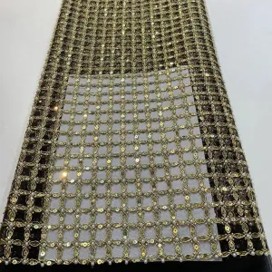 5 YARDS / 13 COLORS / Edwige 6-Beautiful Geometric Pearl Beads Glitter Sequin Beaded Embroidery Tulle Mesh Lace Party Prom Bridal Dress Fabric