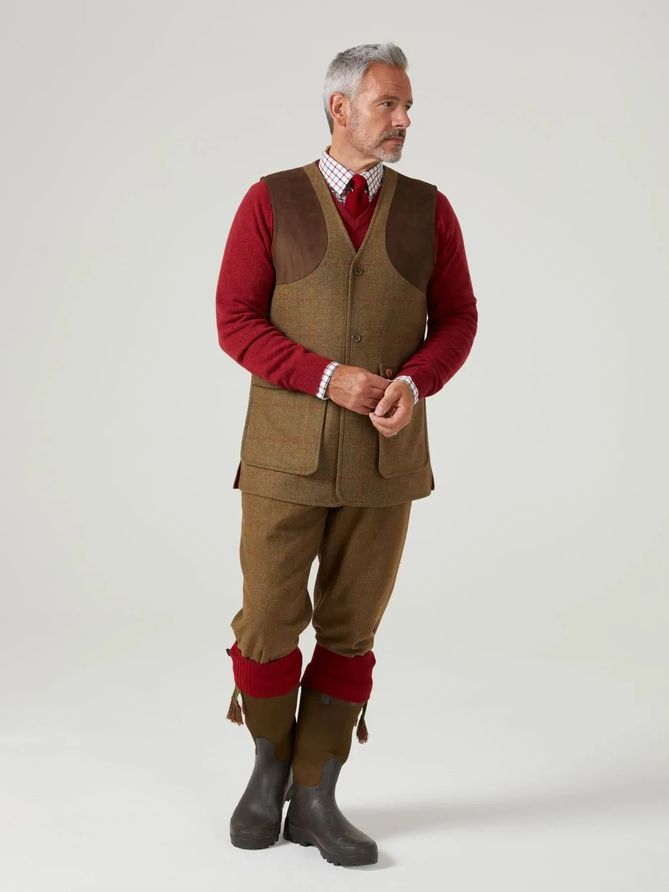 ALAN PAINE Combrook Mens Shooting Waistcoat - Hawthorn