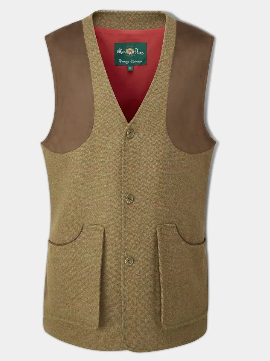 ALAN PAINE Combrook Mens Shooting Waistcoat - Hawthorn