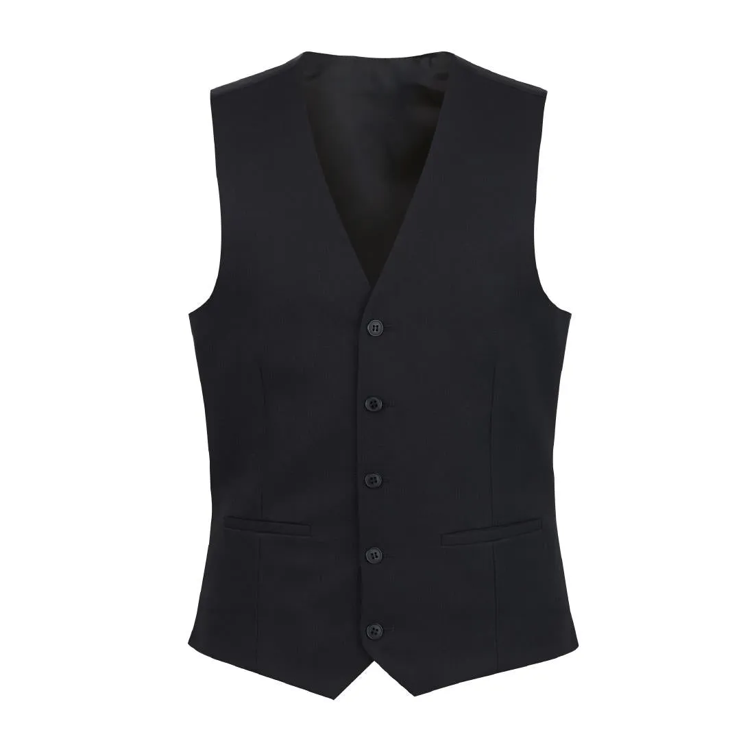 BA053-XS Brook Taverner Mens Mercury Black Waistcoat XS