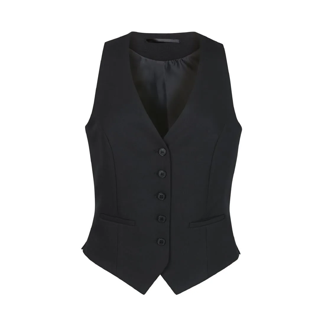 BA057-L Brook Taverner Ladies Luna Black Waistcoat Large
