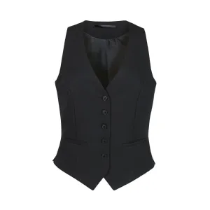 BA057-XL Brook Taverner Ladies Luna Black Waistcoat XL