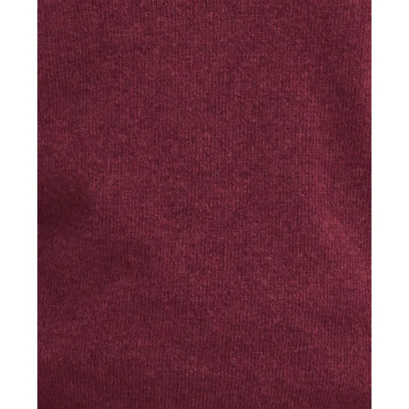 Barbour Nelson Essential Lamsbwool 1/4 Zip Mens Jumper - Port