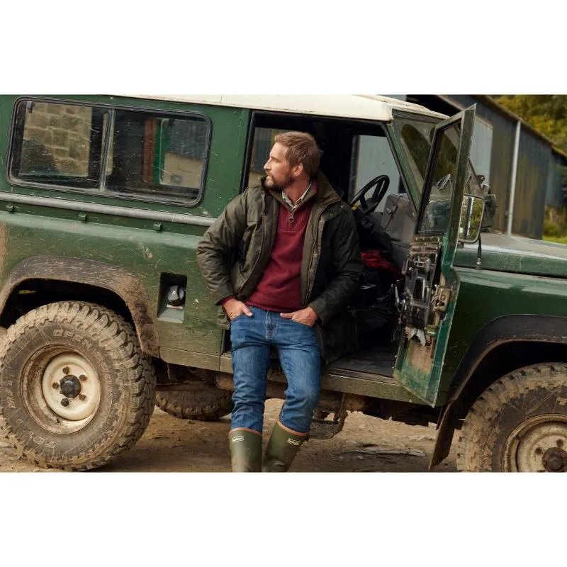 Barbour Nelson Essential Lamsbwool 1/4 Zip Mens Jumper - Port