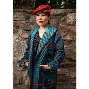 Basotho Unisex Blanket Coat - Blue | Made in South Africa
