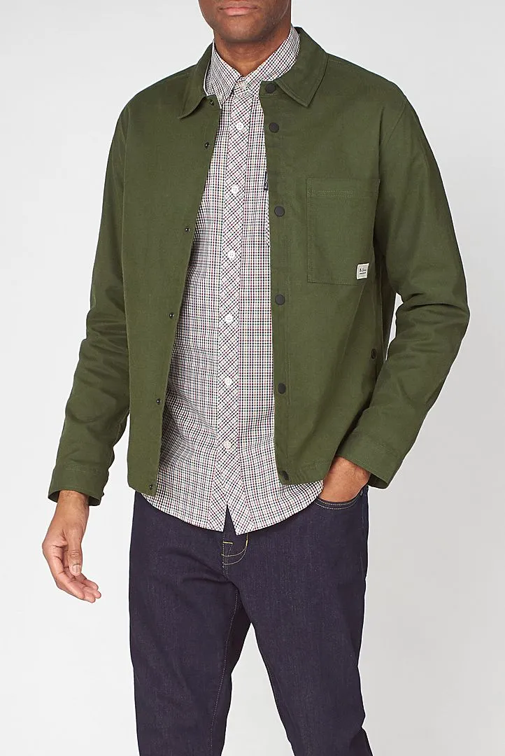 Ben Sherman Trucker Mens Green Shirt Jacket