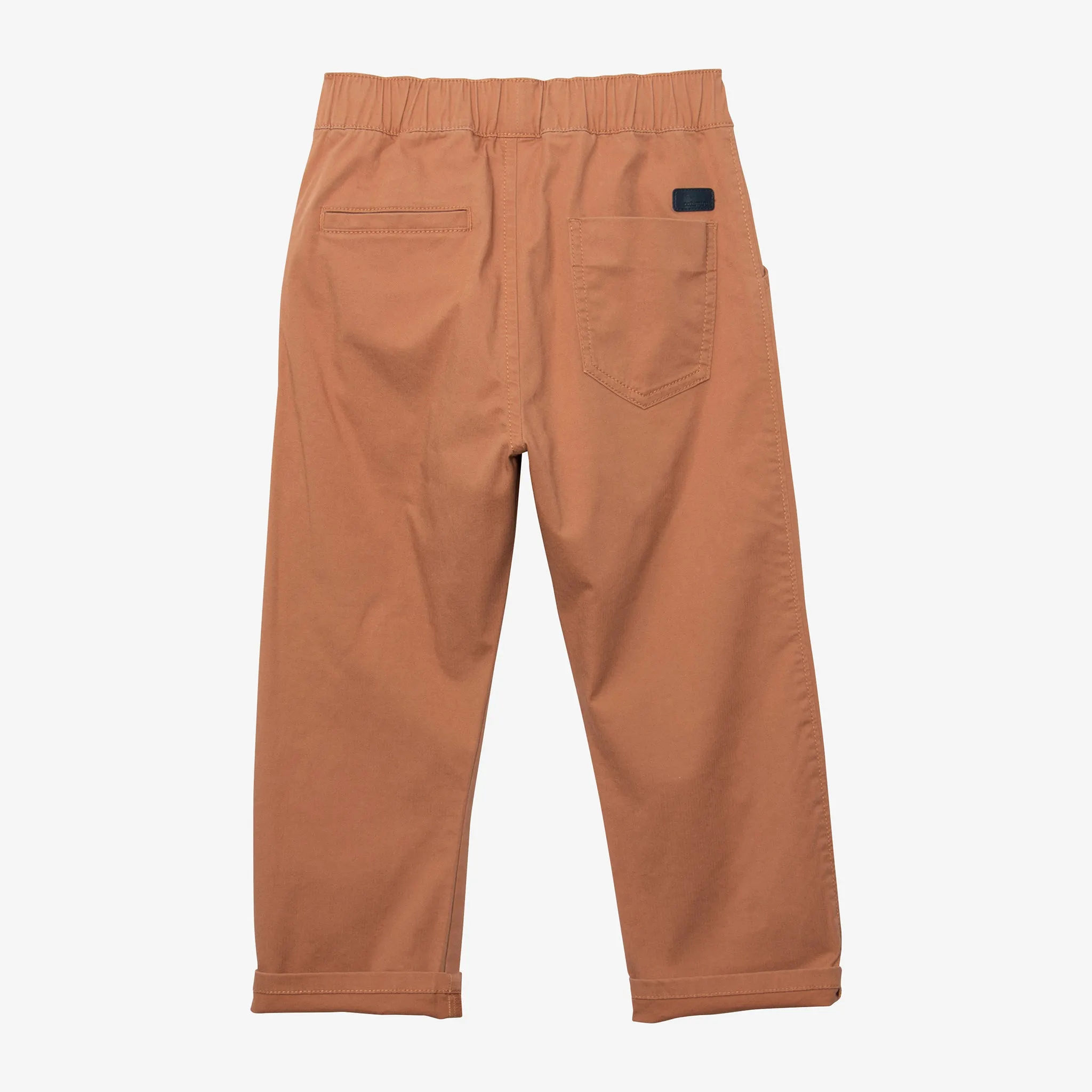 Boy's camel pull-on chinos