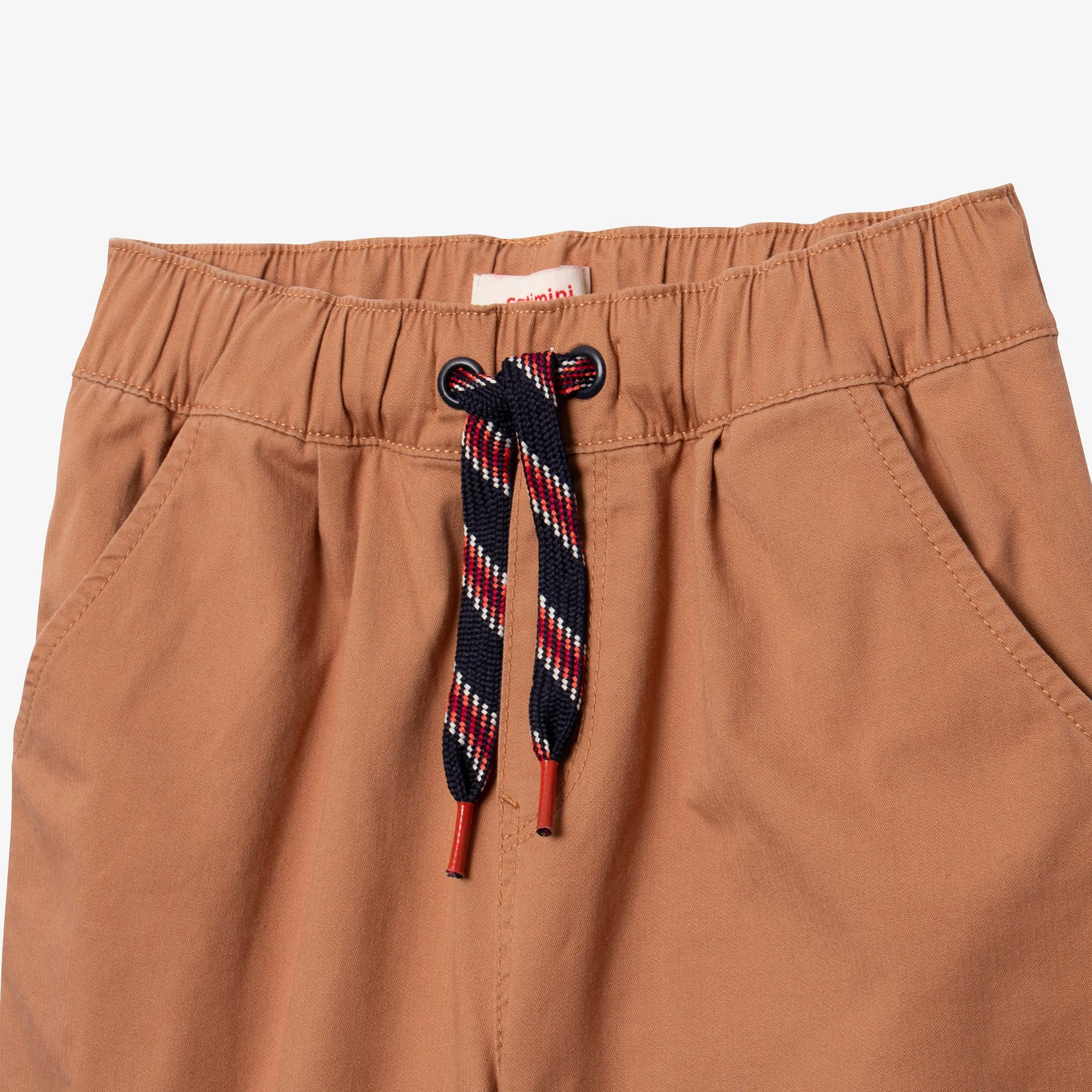 Boy's camel pull-on chinos