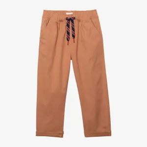 Boy's camel pull-on chinos