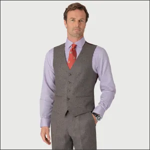 Brook Taverner Clifford Grey Donegal Wool Suit Waistcoat-