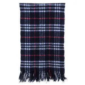 Burberry Navy Cashmere House Check Scarf