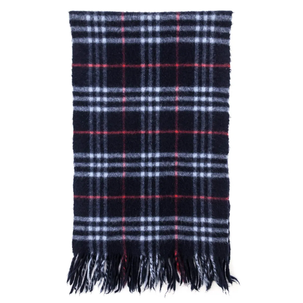 Burberry Navy Cashmere House Check Scarf
