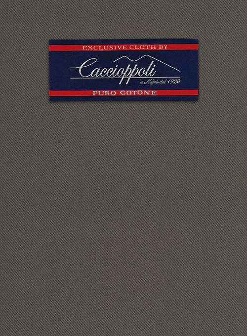Caccioppoli Cotton Drill Dark Taupe Pants