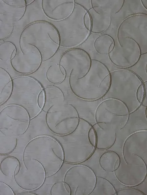 Champagne Embroidered Fabric - Brooklyn