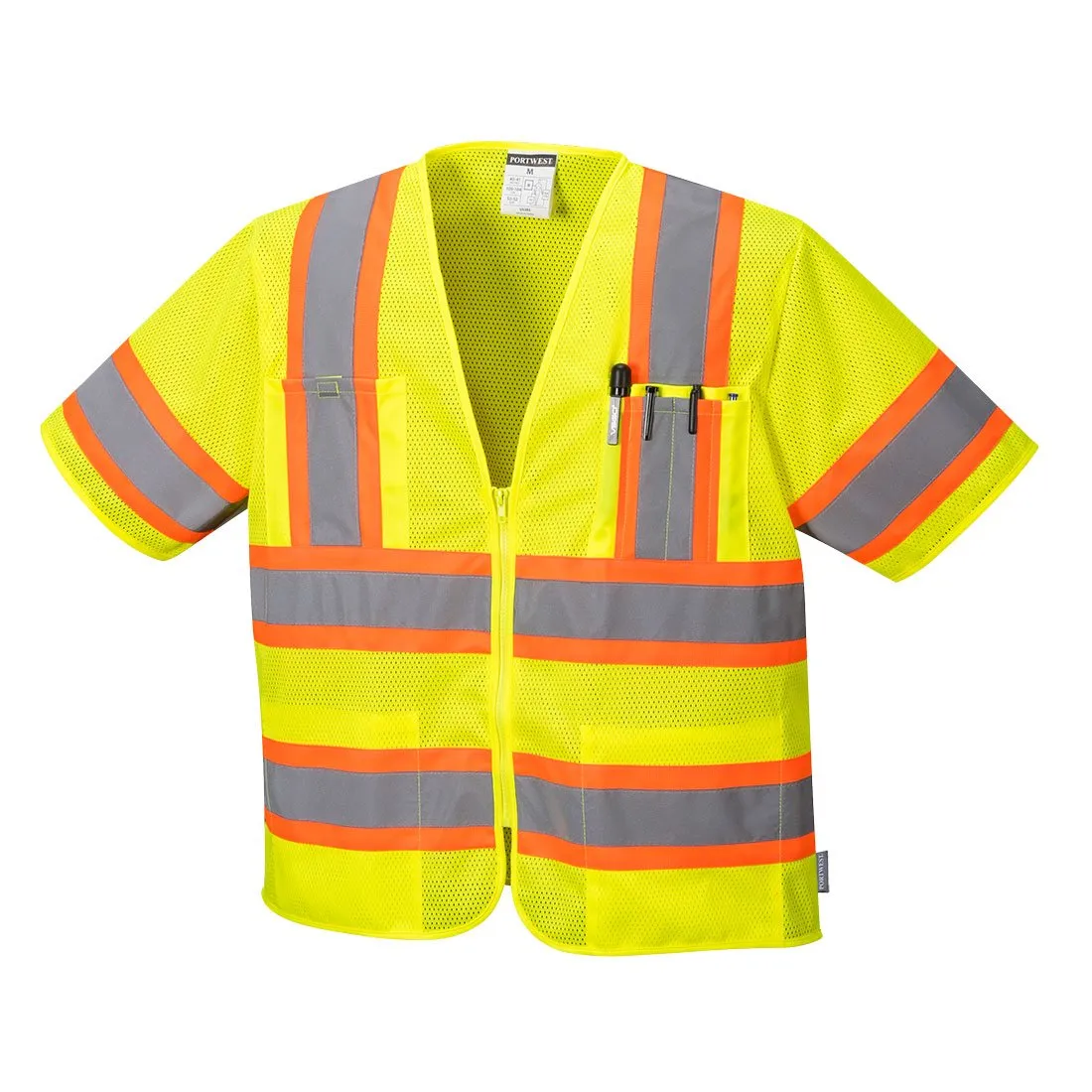 Class 3 Augusta Sleeved High Visibility Vest - Yellow - M