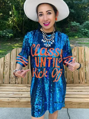 Classy Until Kick Off Sequin Dress