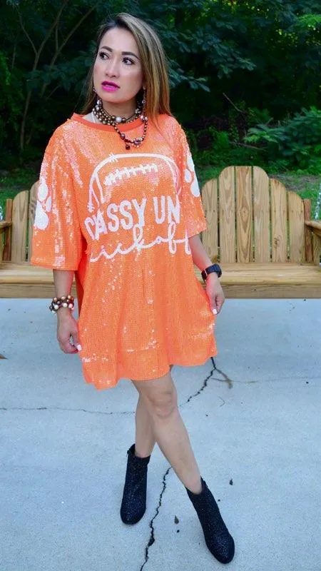 Classy Until Kick Off Sequin Dress