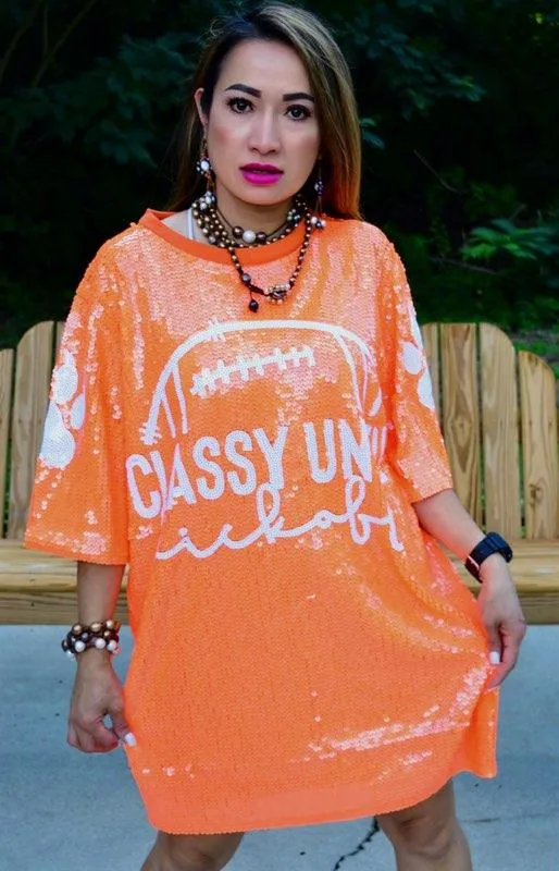 Classy Until Kick Off Sequin Dress
