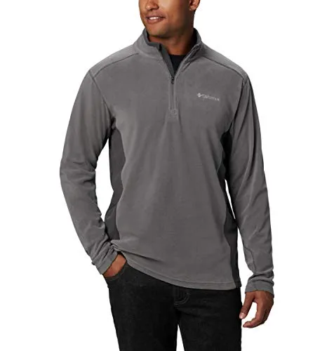 Columbia Men's Klamath Range II Half Zip, City Grey/Shark, Large