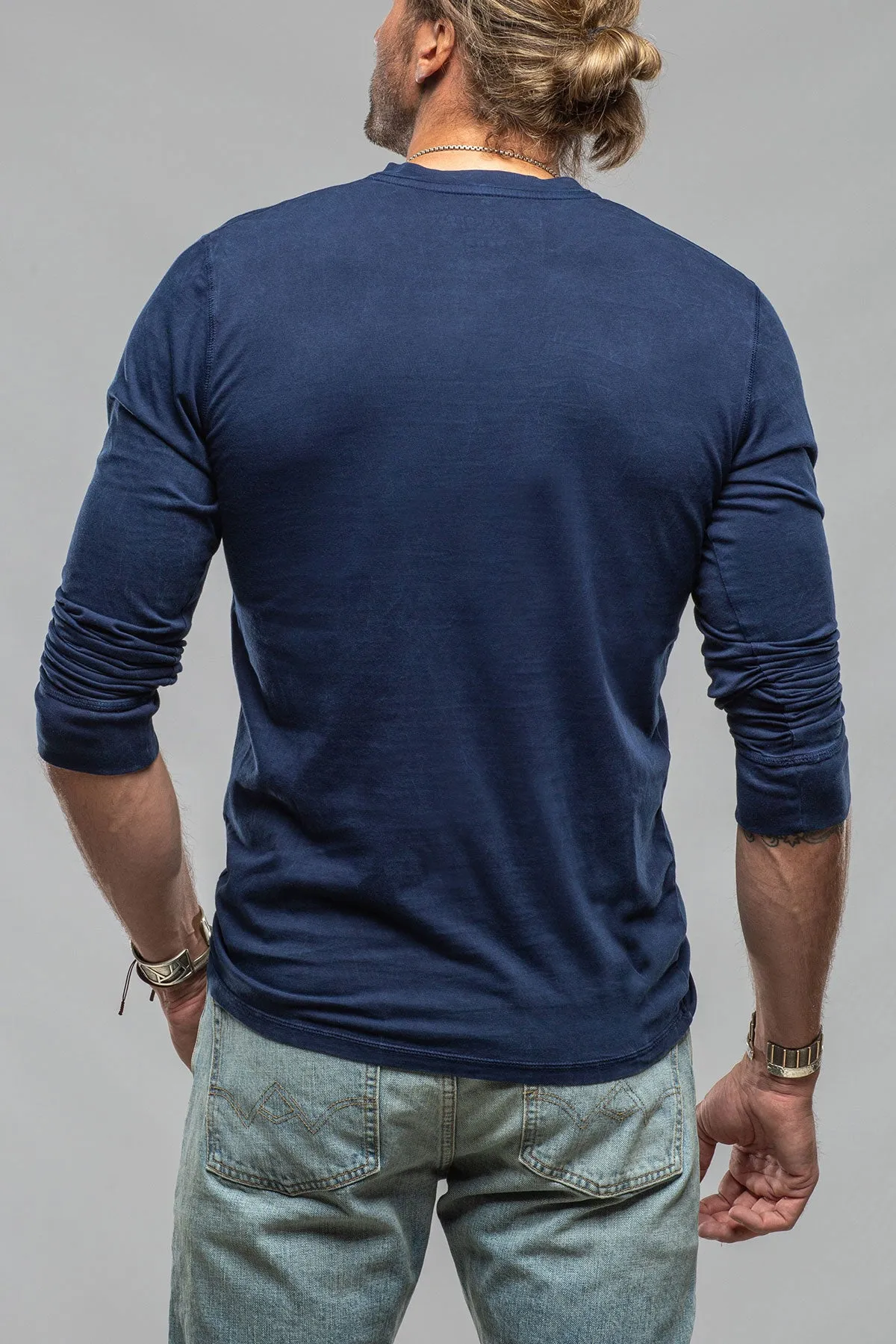 Coronado Cotton LS Henley in Indigo