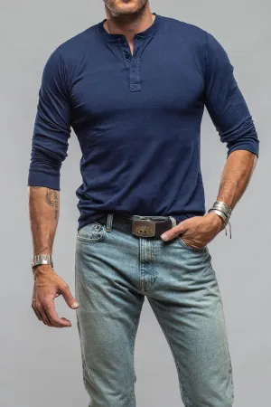 Coronado Cotton LS Henley in Indigo