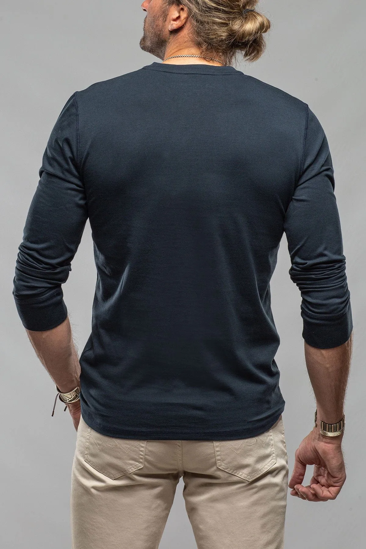Coronado Cotton LS Henley in Navy