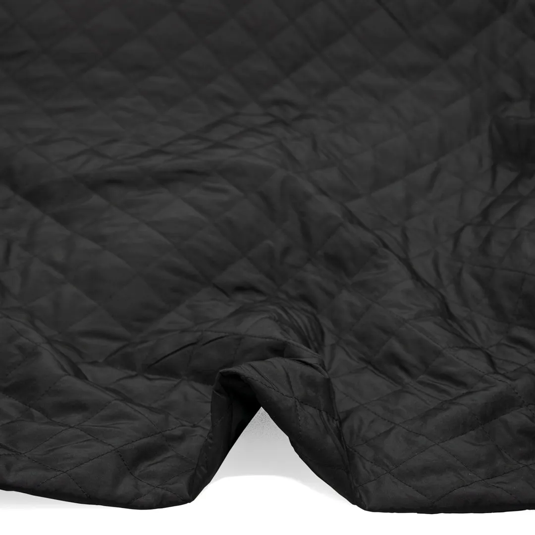 Deadstock Lightweight Quilted Lining - Black