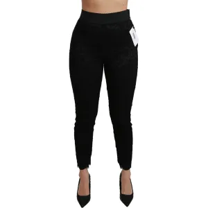Dolce & Gabbana Elegant High Waist Lace Pants