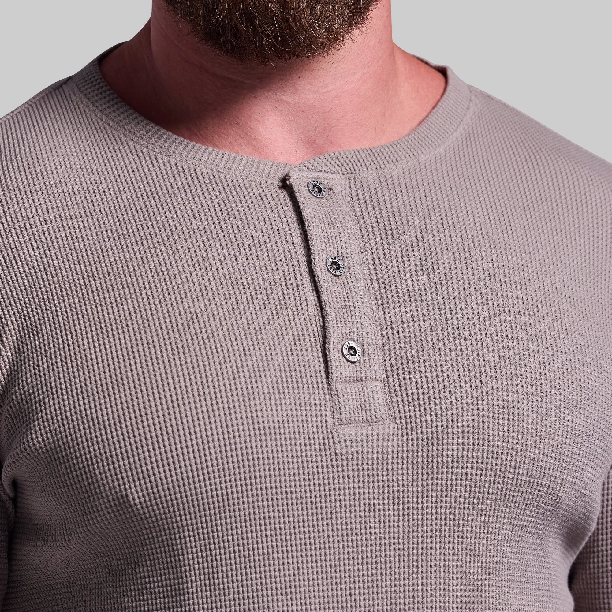 Ember Waffle Henley (Stucco)
