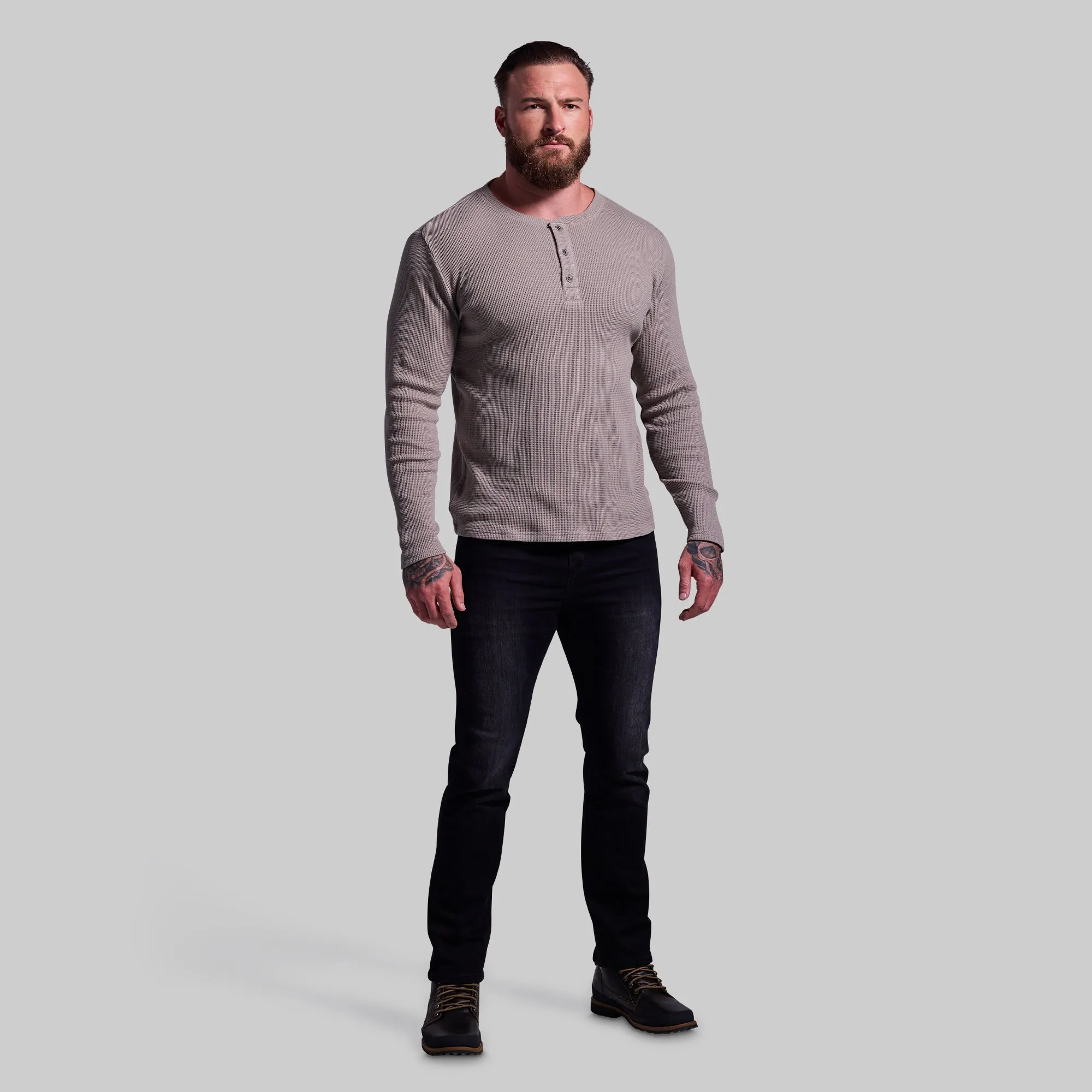 Ember Waffle Henley (Stucco)