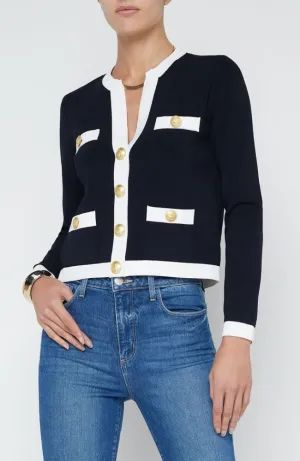 Estefania Contrast Trim Cardigan