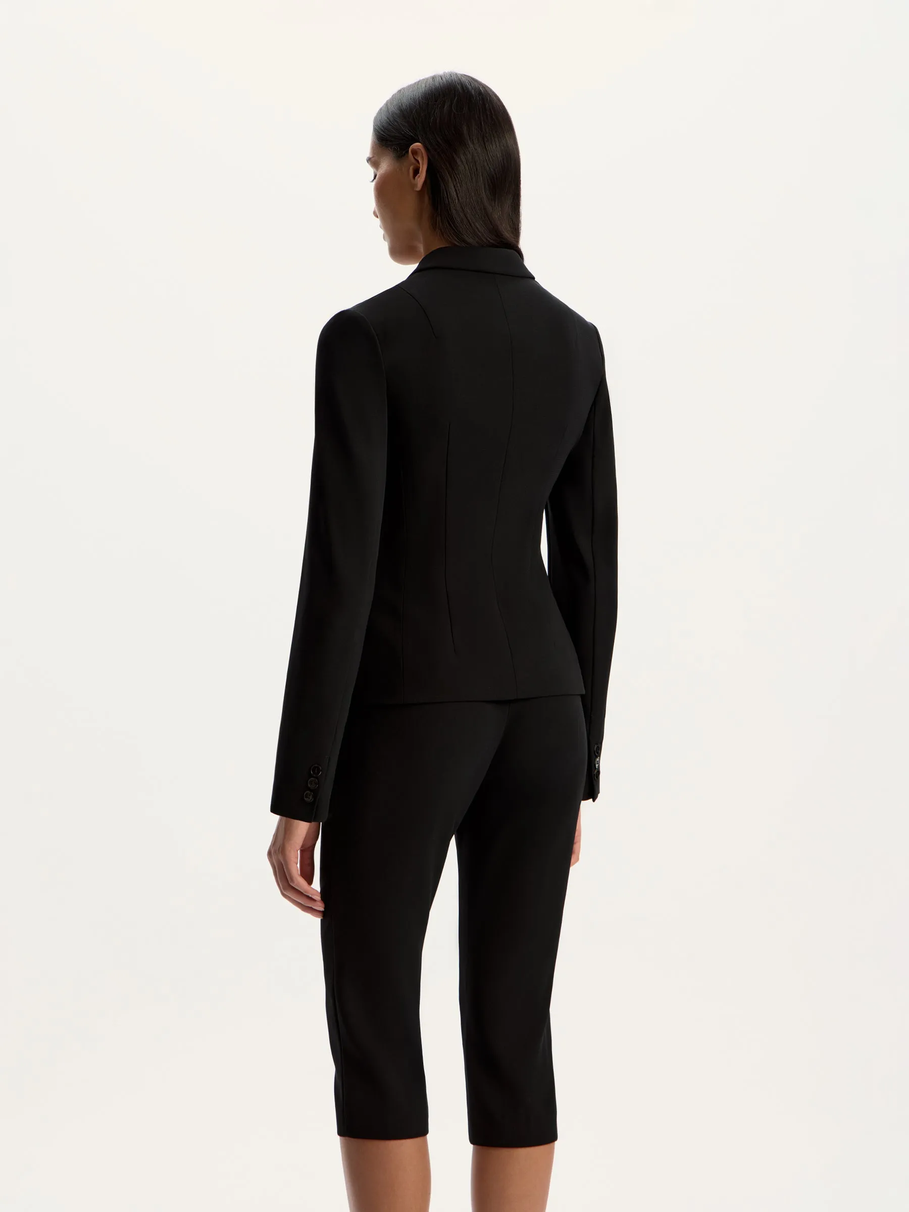 Fitted crepe blazer