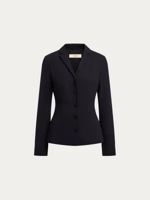 Fitted crepe blazer