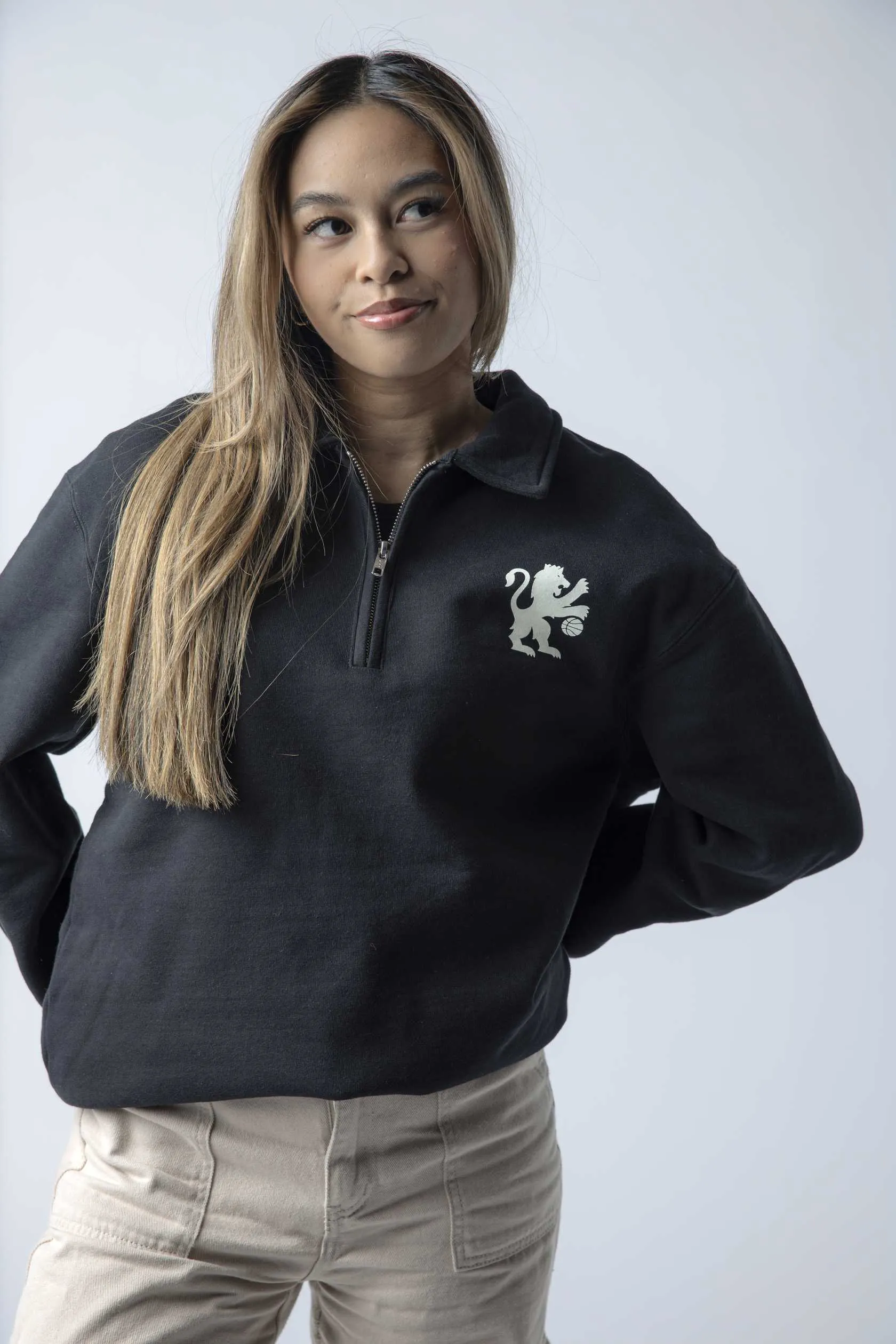 Fleece Long Sleeve Zip Polo