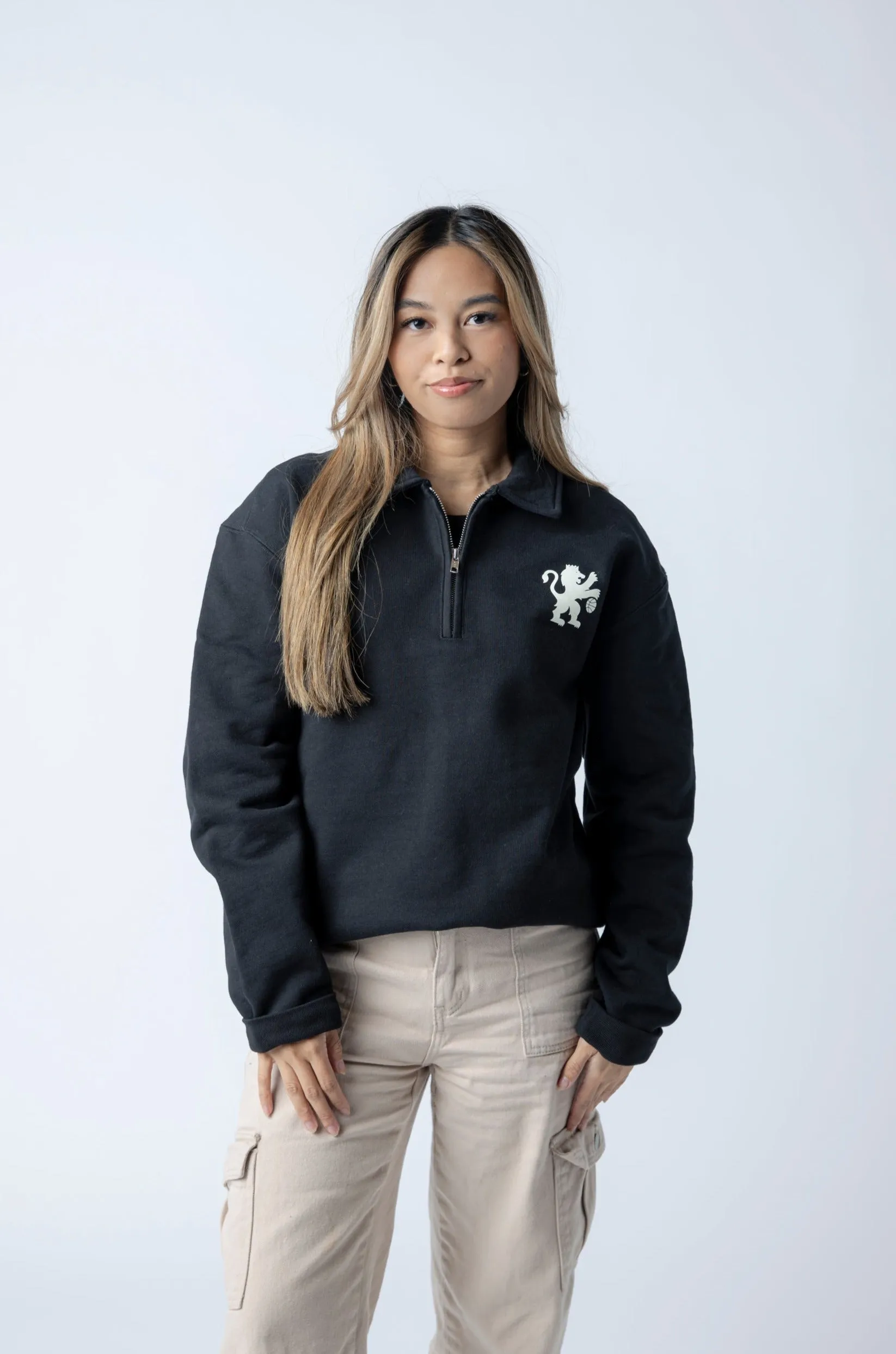 Fleece Long Sleeve Zip Polo