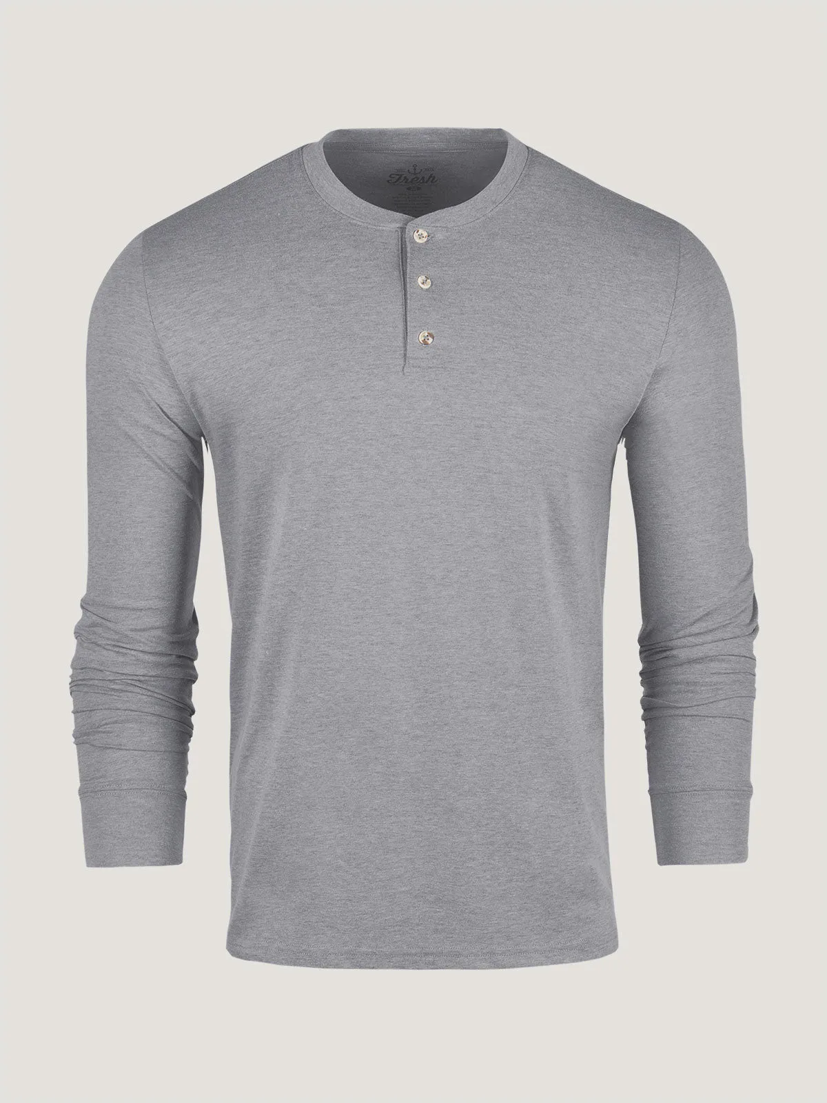 Heather Grey Long Sleeve Henley