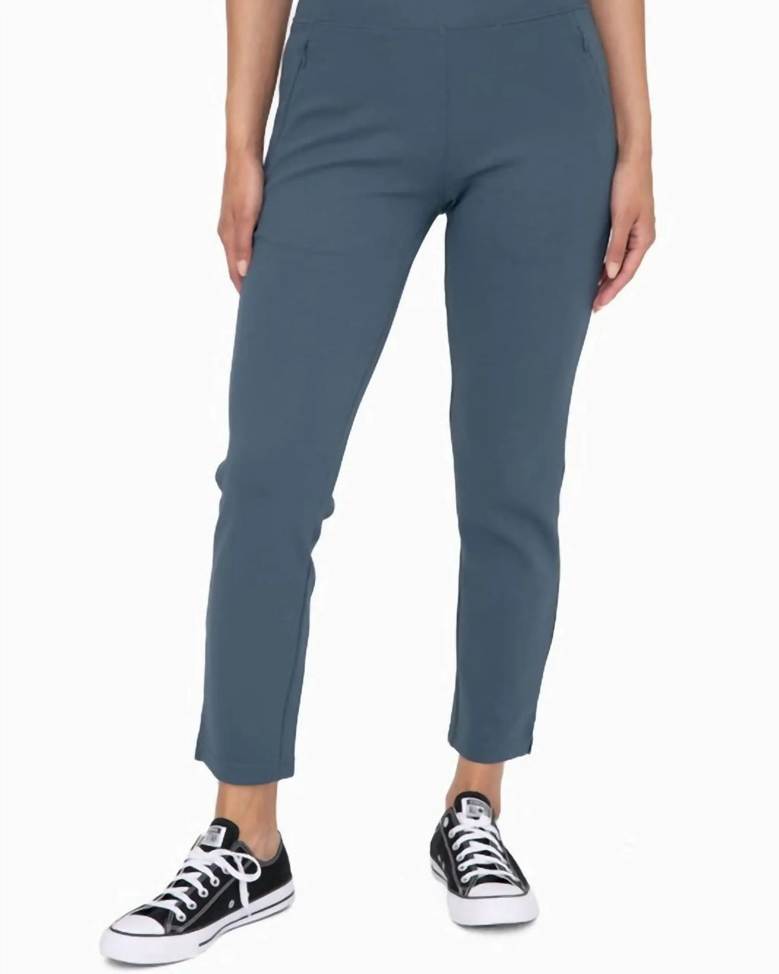 Jacquard Ribbed Tapered Pant Slate Pant In Navy | Navy