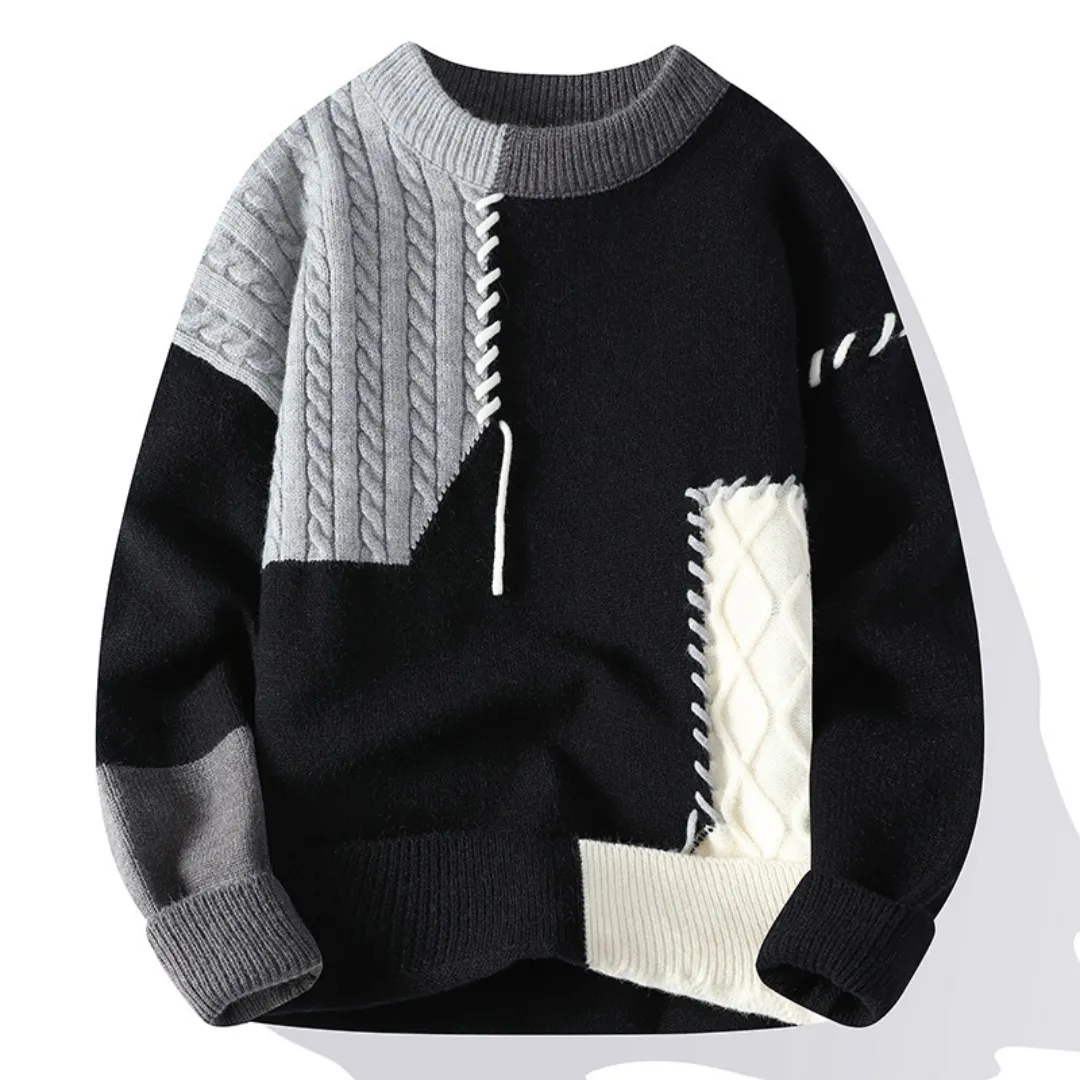 Knitmania | Patchwork Design Sweater for Men