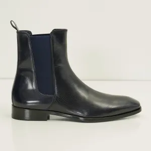 Leather Essential Chelsea Boot - Navy Buffalo
