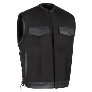 Legendary 'Black Jack' Men's Lightweight Cordura Motorcycle Vest