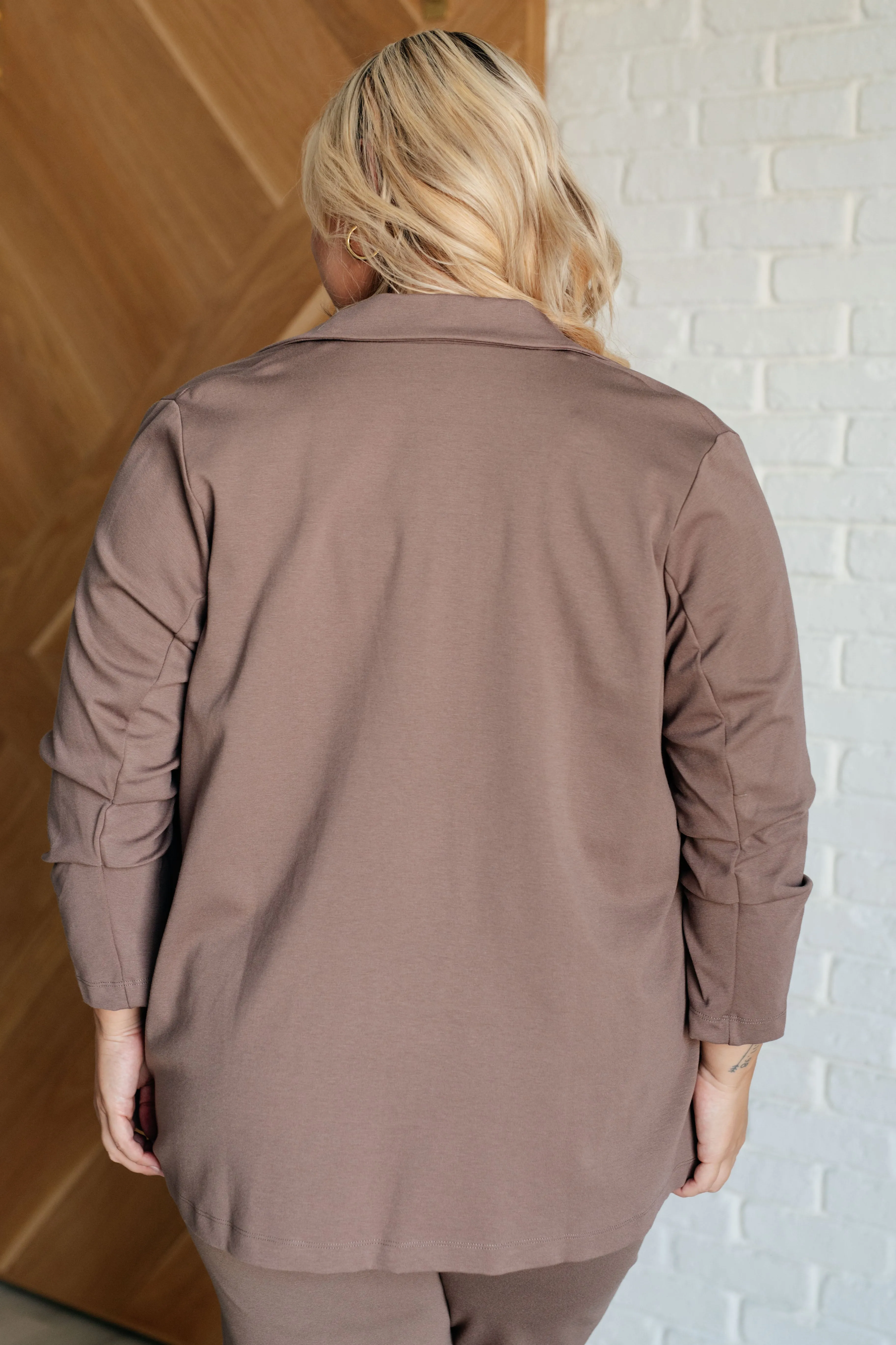 Magic 3/4 Blazer in Dark Mocha byj Dear Scarlett