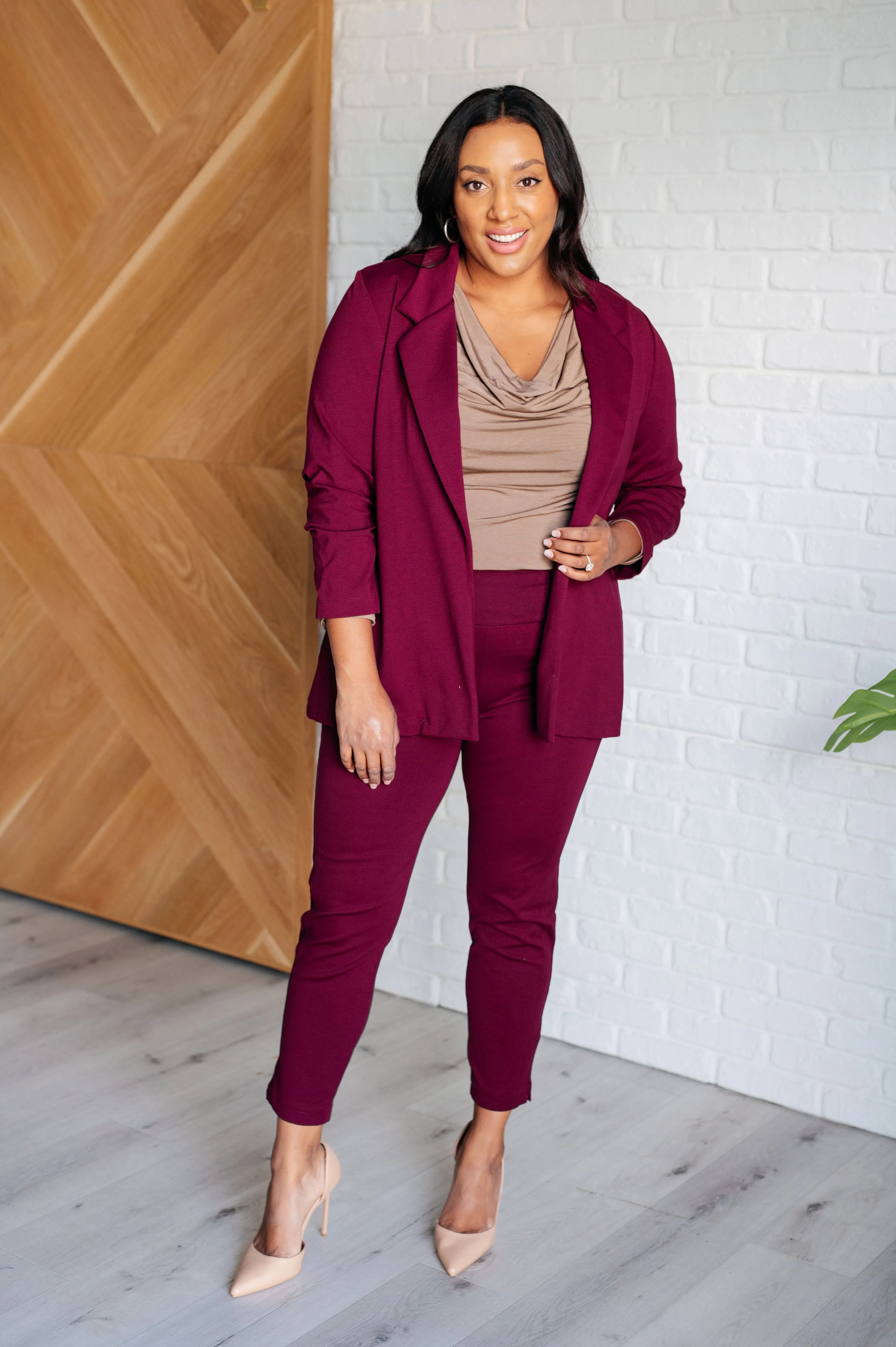 Magic 3/4 Blazer in Wine (Online Exclusive)