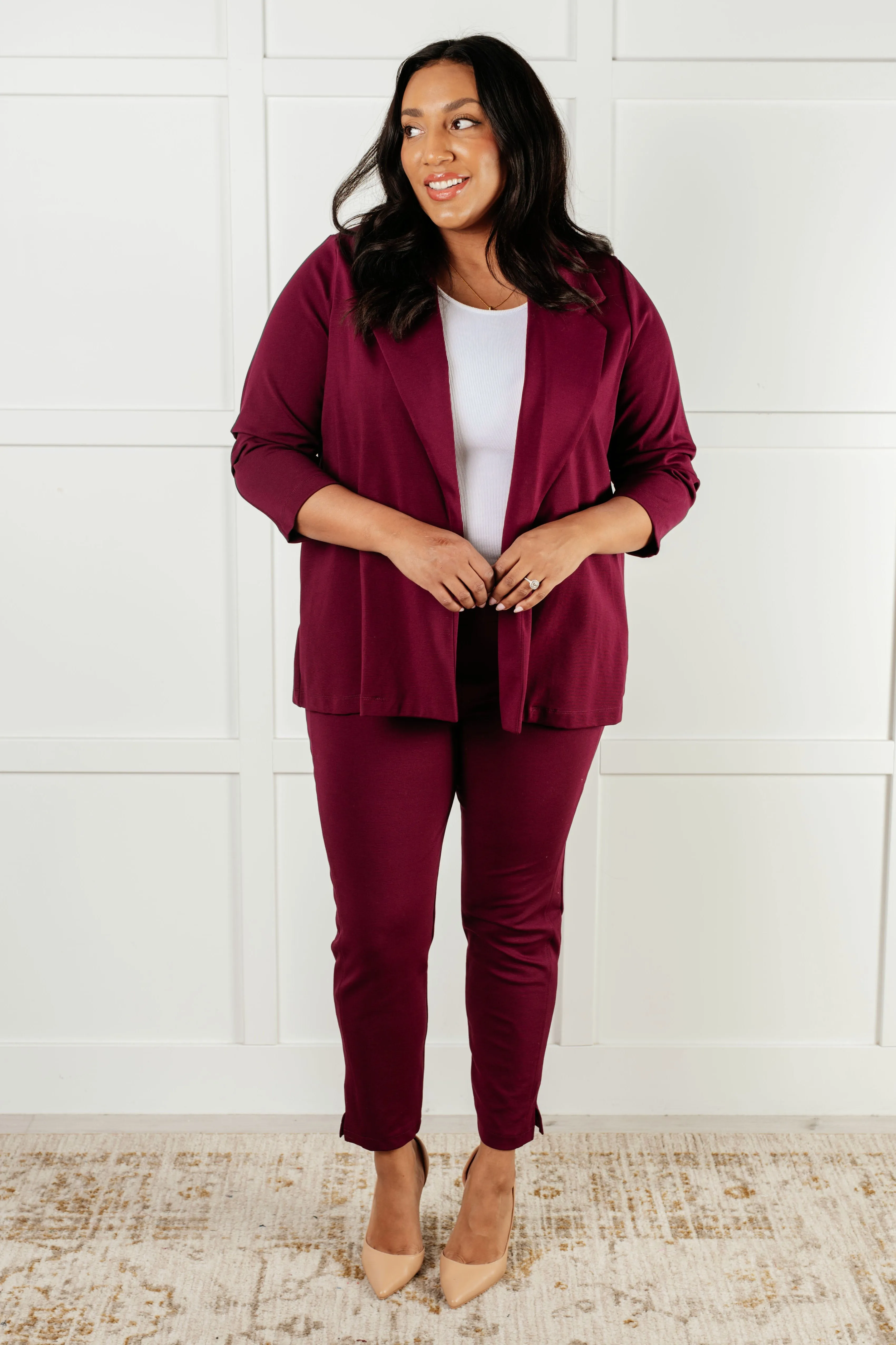 Magic 3/4 Blazer in Wine (Online Exclusive)