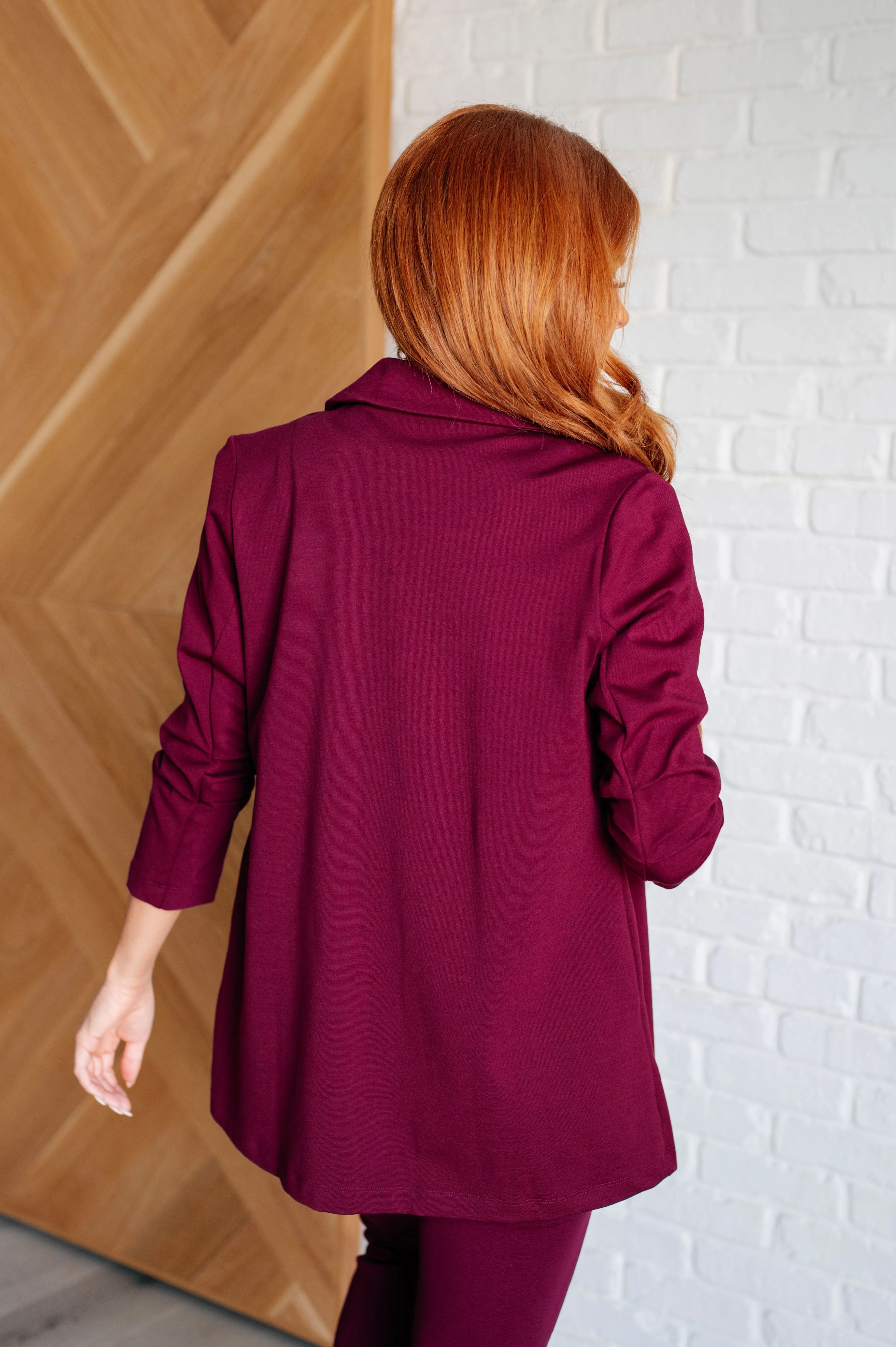 Magic 3/4 Blazer in Wine (Online Exclusive)