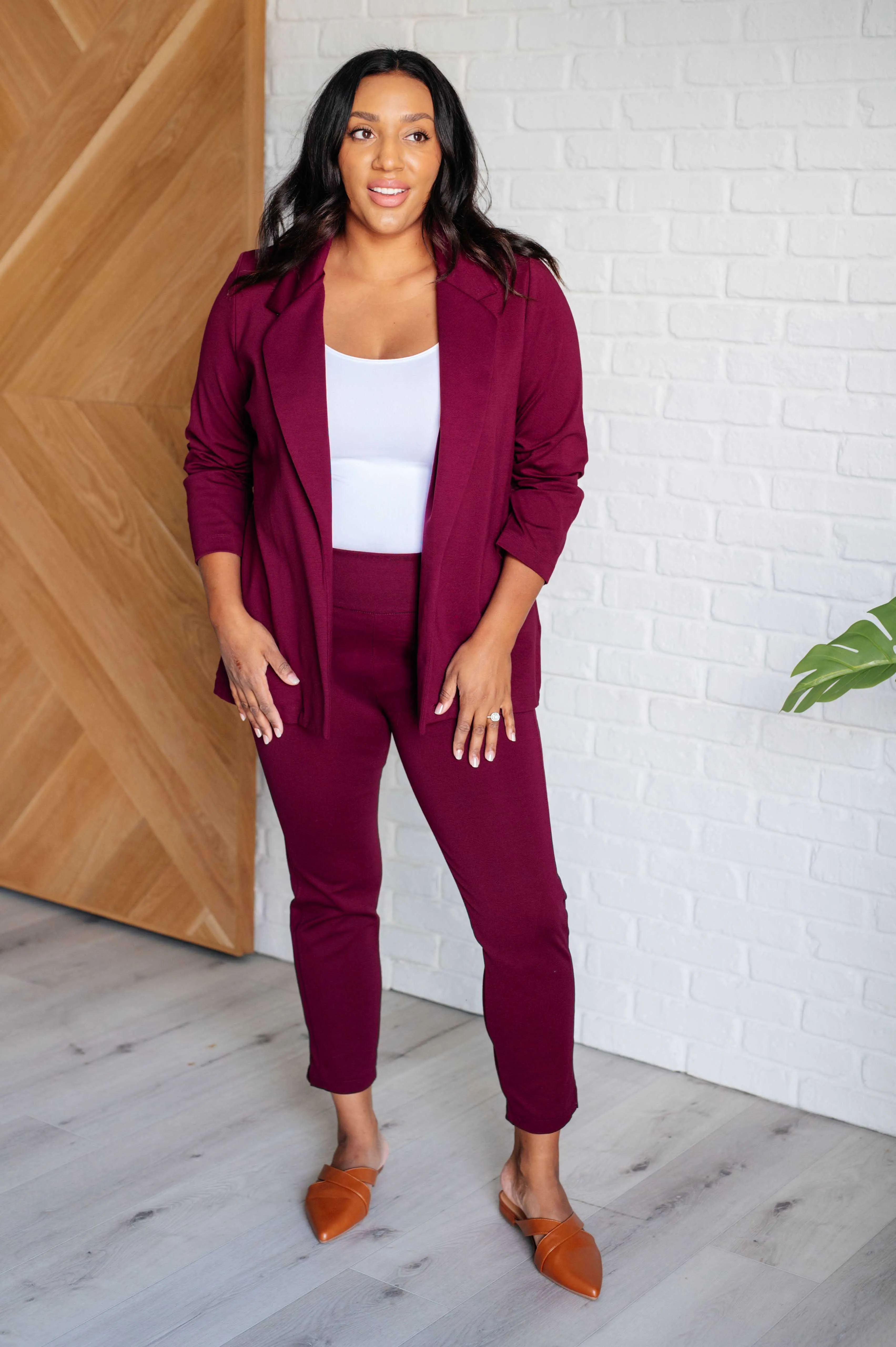 Magic 3/4 Blazer in Wine (Online Exclusive)