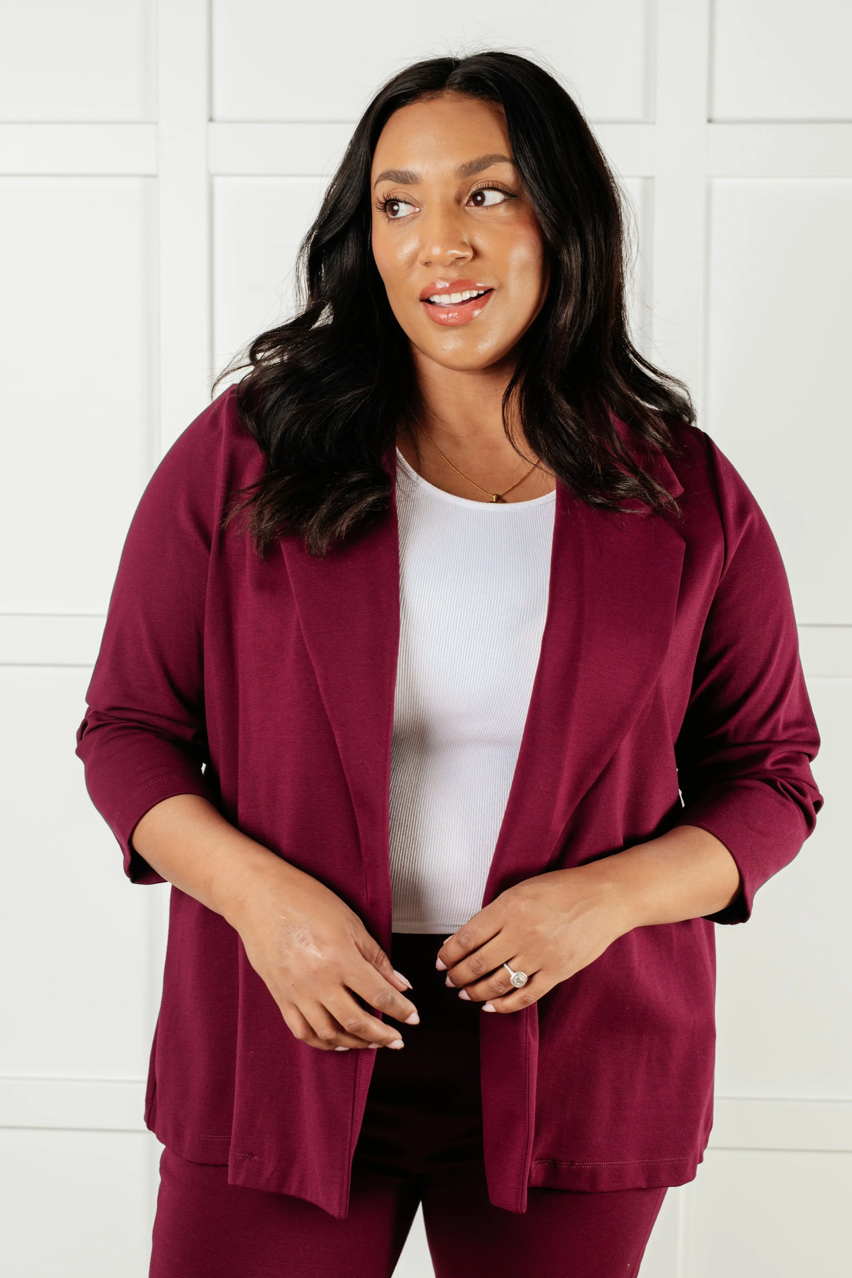 Magic 3/4 Blazer in Wine (Online Exclusive)