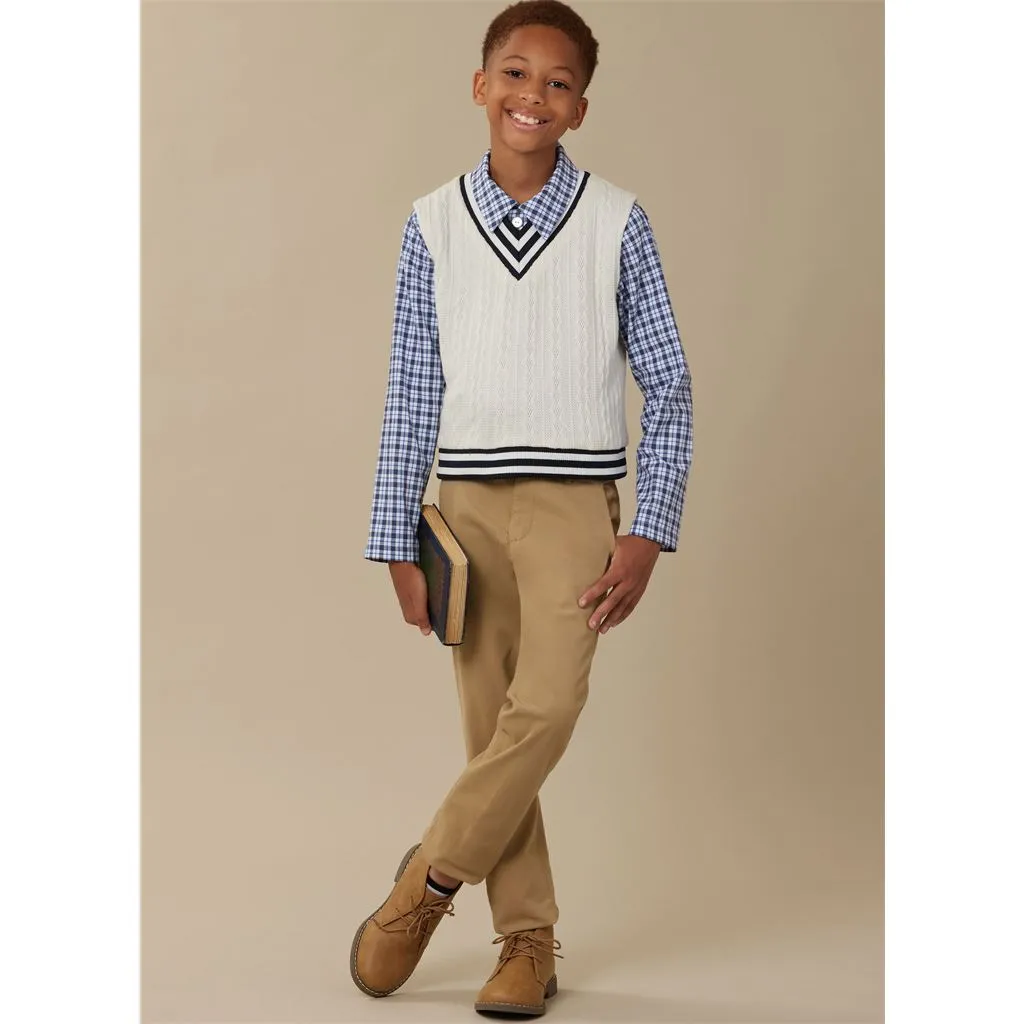 McCall's Pattern M8537 Children’s and Boys’ Vests, Top and Shirt