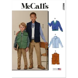 McCall's Pattern M8537 Children’s and Boys’ Vests, Top and Shirt