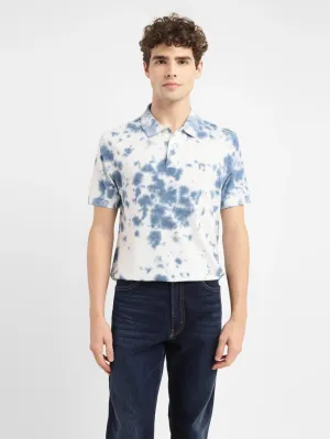 Men's Tie -Dye Slim Fit Polo T-shirt