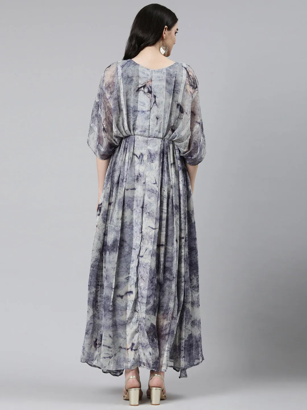 Neeru's Blue Straight Casual Solid Dress